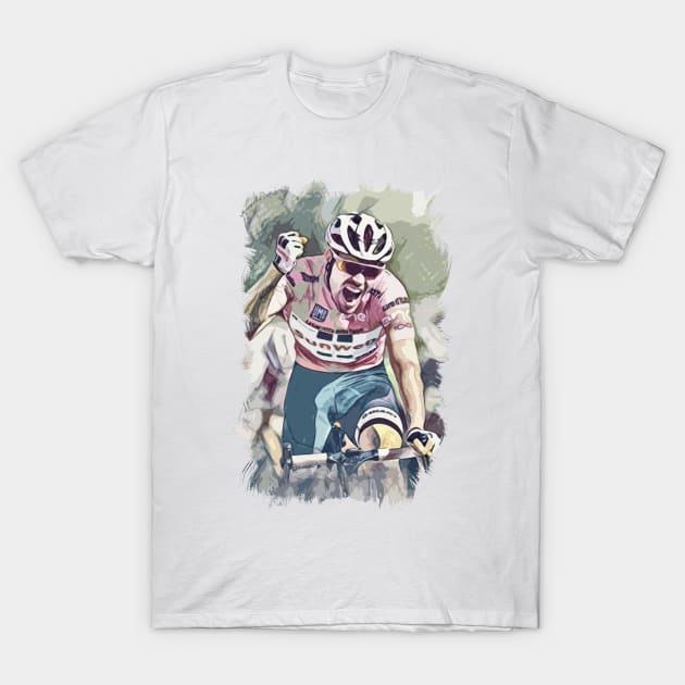 The Cyclist / Abstract fan art / Cycling heroes series #03 T-Shirt by Naumovski